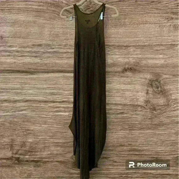 Army Green Hi Low Tank Top Size X Small- Like New - Picture 2 of 4